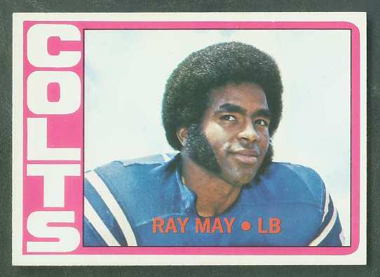 1972 Topps FB #297 Ray May ROOKIE VERY SCARCE SHORT PRINT (Colts) Football cards value