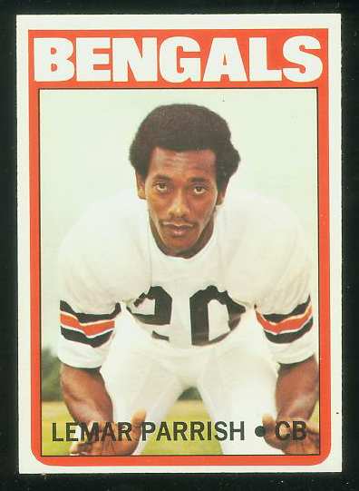 1972 Topps FB #307 Lemar Parrish VERY SCARCE SHORT PRINT (Bengals) Football cards value