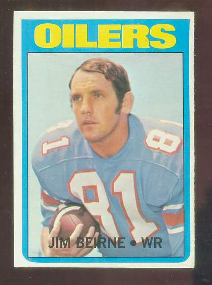 1972 Topps FB #313 Jim Beirne VERY SCARCE SHORT PRINT (Oilers) Football cards value