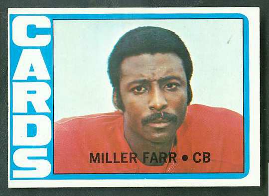 1972 Topps FB #327 Miller Farr [#a] VERY SCARCE SHORT PRINT (Cardinals) Football cards value