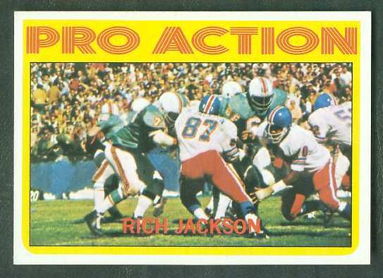 1972 Topps FB #350 Rich Jackson IA [#a] VERY SCARE SHORT PRINT (Broncos) Football cards value