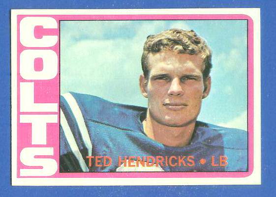 1972 Topps FB #.93 Ted Hendricks ROOKIE [#b] (Colts) Football cards value