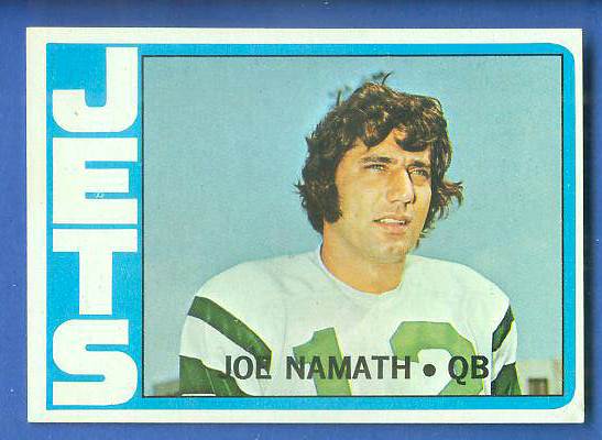 1972 Topps FB #100 Joe Namath [#a] (Jets) Football cards value