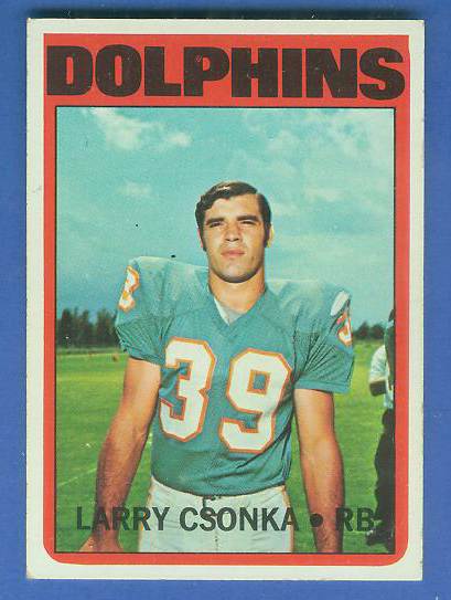 1972 Topps FB #140 Larry Csonka (Dolphins) Football cards value