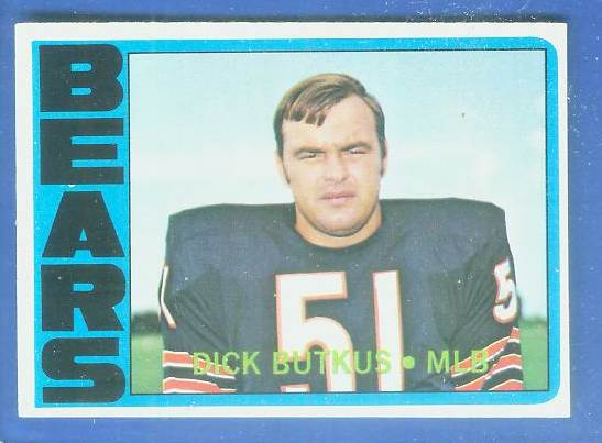 1972 Topps FB #170 Dick Butkus [#c] (Bears) Football cards value