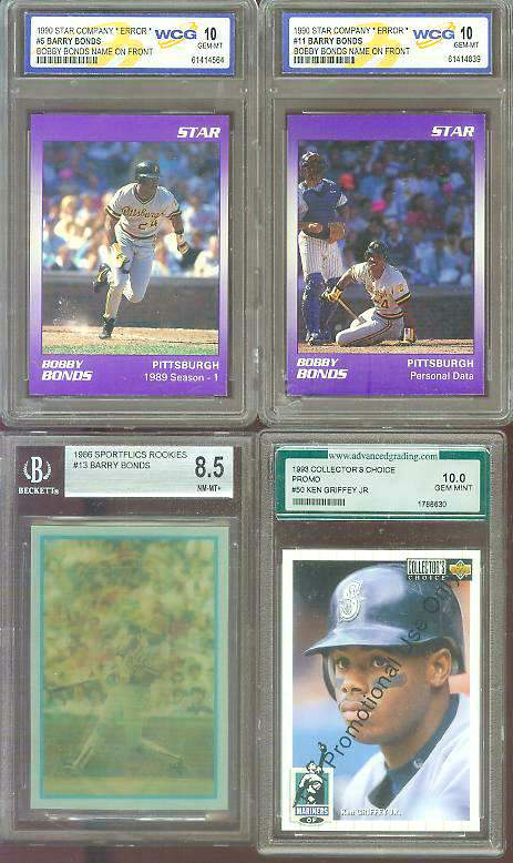 Barry Bonds - 1986 Sportflics Rookies #13 ROOKIE [BGS-8.5 NM/MINT+] Baseball cards