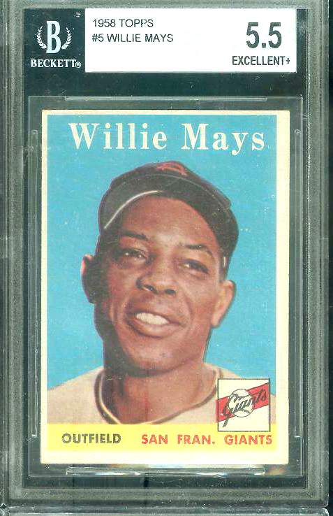 1958 Topps #  5 Willie Mays (Giants) Baseball cards value