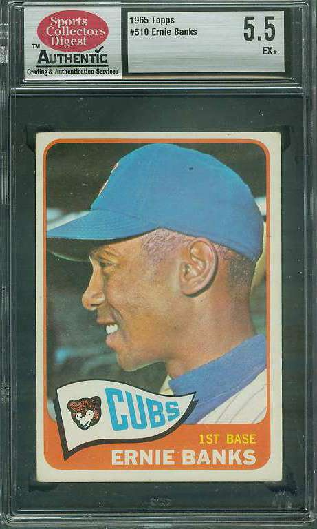 1965 Topps #510 Ernie Banks (Cubs) Baseball cards value