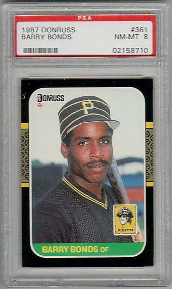 Barry Bonds - 1987 Donruss #361 ROOKIE [PSA-8 NM/MINT] (Pirates) Baseball cards