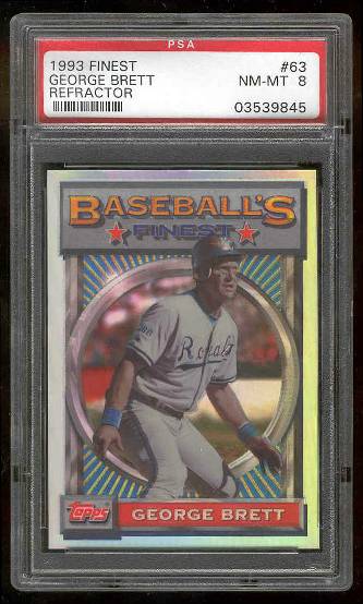 1993 Finest REFRACTOR #.63 George Brett (Royals) Baseball cards value