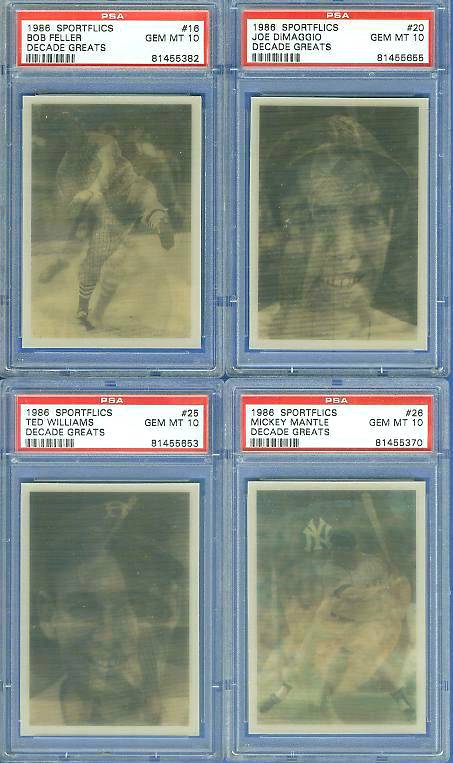 Bob Feller - 1986 Sportflics Decade Greats #16 [GEM MINT PSA-10 !!!] Baseball cards