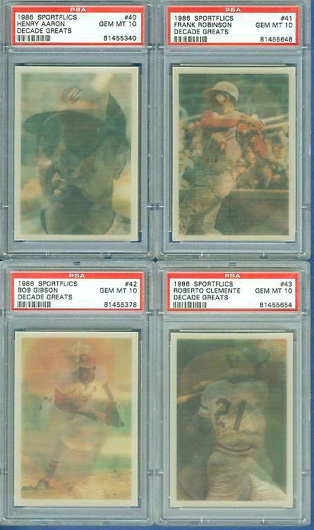 Bob Gibson - 1986 Sportflics Decade Greats #42 [GEM MINT PSA-10 !!!] Baseball cards