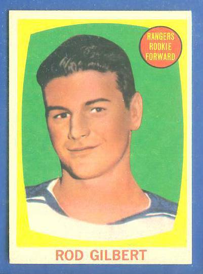 1961-62 Topps Hockey #62 Rod Gilbert ROOKIE Hockey cards