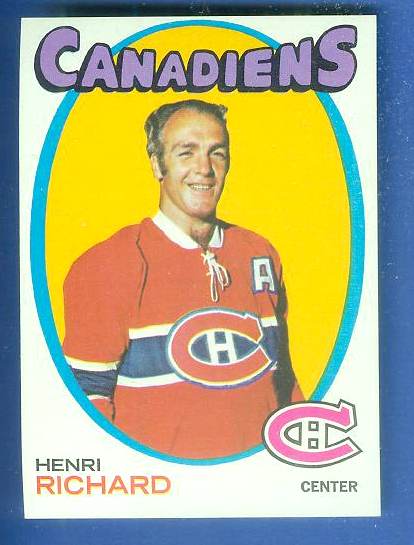 1971-72 Topps Hockey #120 Henri Richard (Canadiens) Hockey cards value