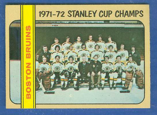 1972-73 Topps Hockey #..1 BOSTON BRUINS Stanley Cup Champs [#b] TEAM card Hockey cards value
