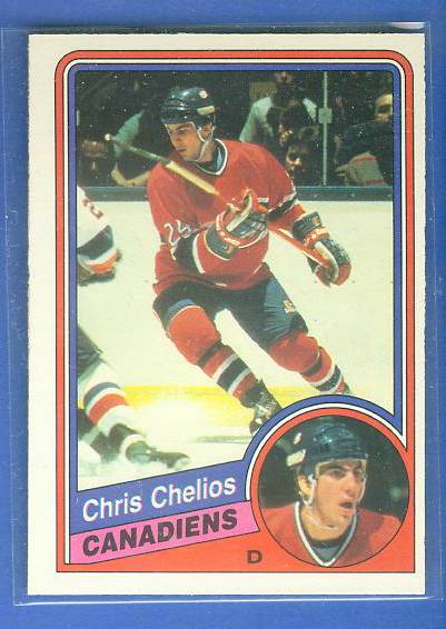 1984-85 O-Pee-Chee (OPC) #259 Chris Chelios ROOKIE (Canadiens) Hockey cards