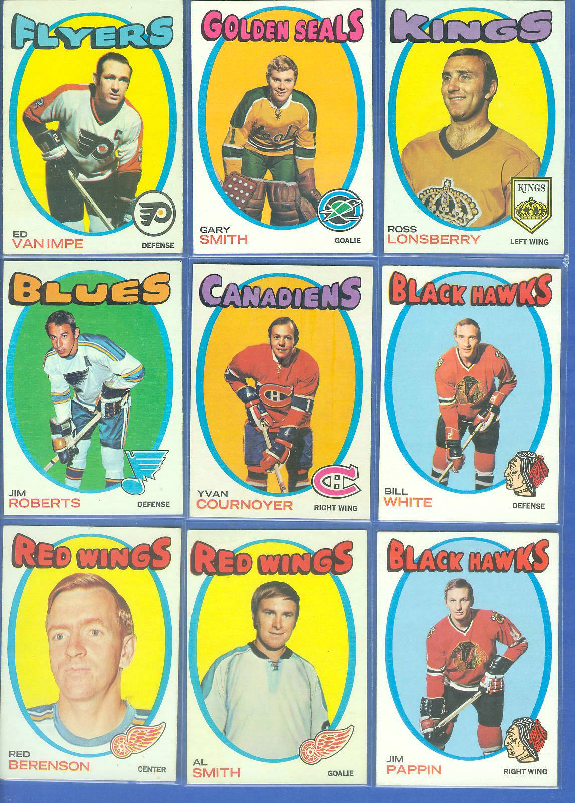  1971-72 Topps HOCKEY  - Lot of (35) different Hockey cards value