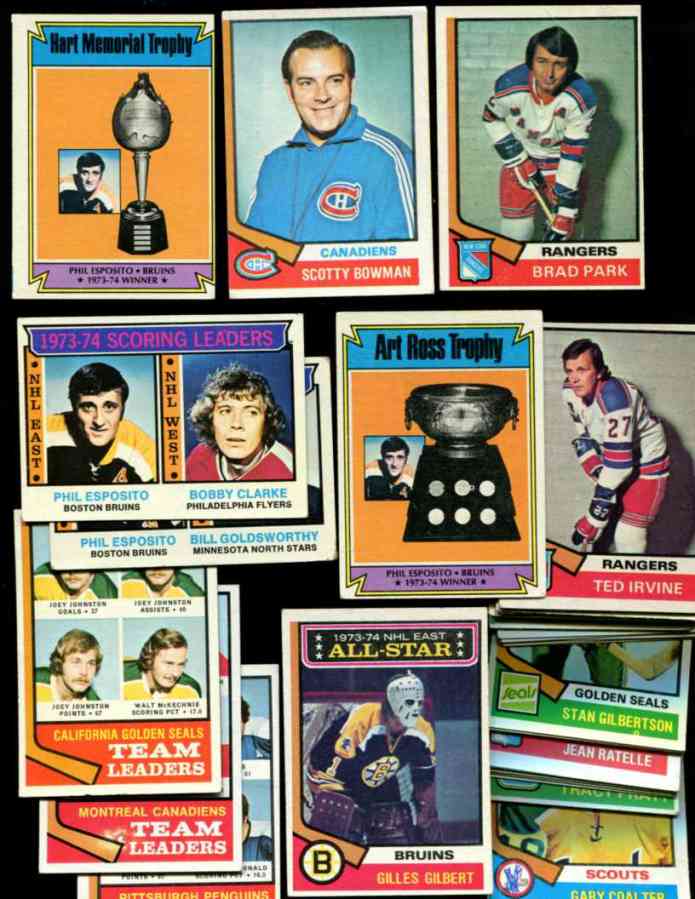 1974-75 Topps Hockey  - Lot of (21) different Hockey cards