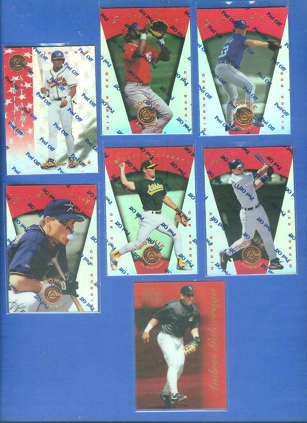 1997 Pinnacle Certified #150 Andruw Jones MIRROR RED (Braves) Baseball cards value