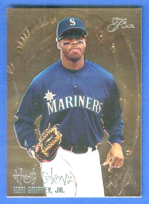 1995 Flair 'HOT GLOVE' #.3 Ken Griffey Jr (Mariners) Baseball cards value