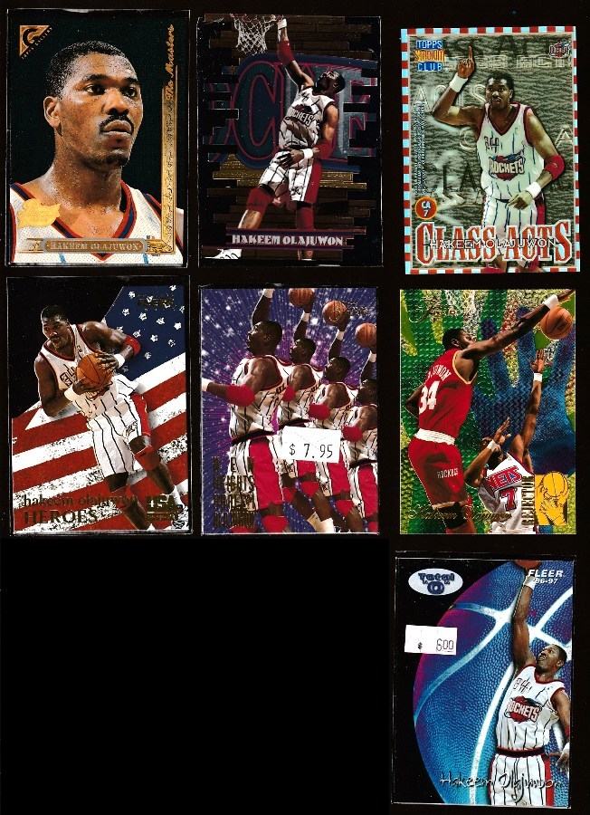 Hakeem Olajuwon - 1996 Fleer USA HEROES #5 Die-Cut Basketball cards value