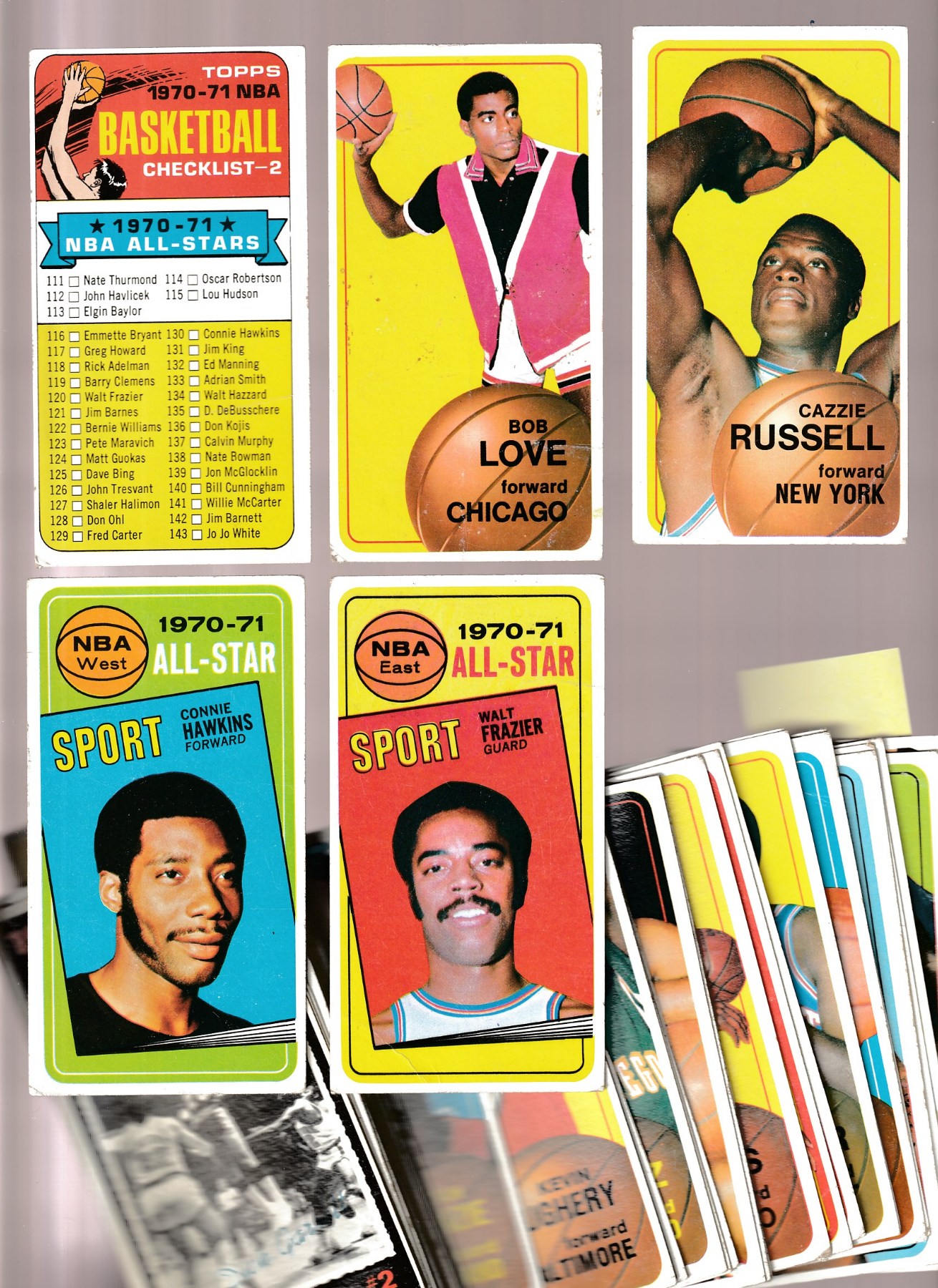 1970-71 Topps Basketball  - Lot of (33) different w/Jerry West Basketball cards value