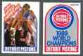 1989-90 Hoops #353A Detroit Pistons Champions SHORT PRINT (pictures logo)