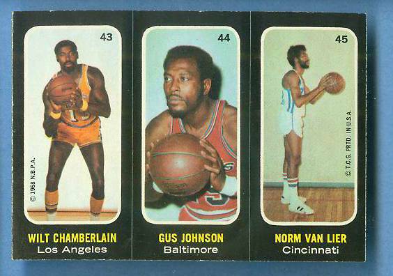1971-72 Topps Trios Basketball #43 Wilt Chamberlain [#] SHORT PRINT Basketball cards value