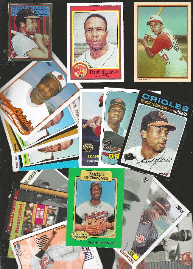 Frank Robinson - Lot of (19) different (1982-2005) !!! (Orioles/Reds) Baseball cards value