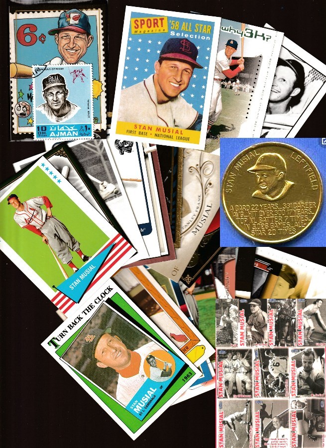 Stan Musial *** COLLECTION *** - Lot of (16) different w/oddball & retro Baseball cards value
