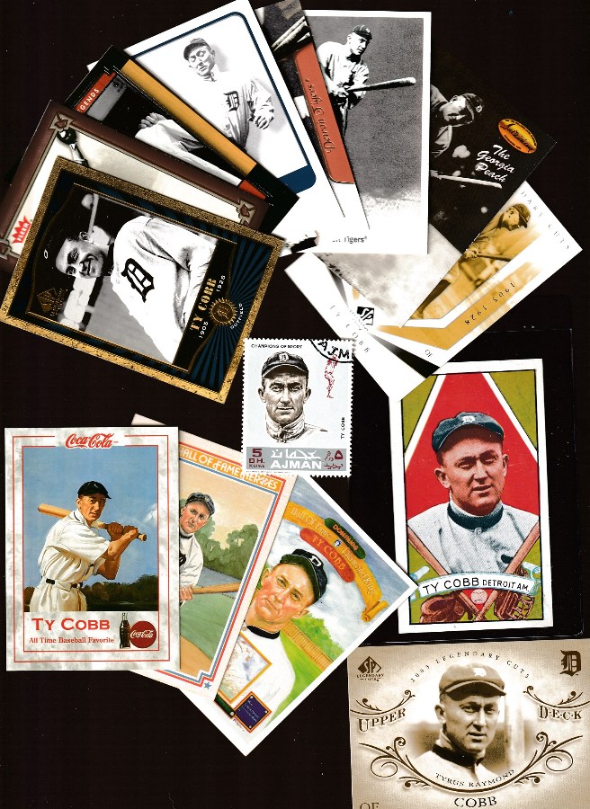 Ty Cobb -  Lot of (25) Different oddball & retro cards Baseball cards value