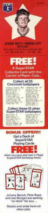 1978 Pepsi #28 George Brett (Royals) Baseball cards value