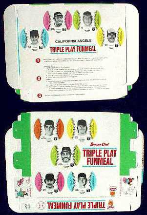 Angels - 1977 Burger Chef UNFOLDED Funmeal Box COMPLETE TEAM SET Baseball cards value