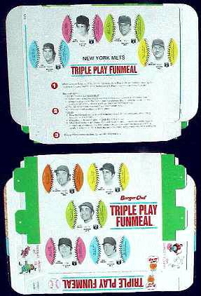 Mets - 1977 Burger Chef UNFOLDED Funmeal Box COMPLETE TEAM SET Baseball cards value