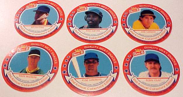 1989 King-B Disc - COMPLETE SET of (24) Discs Baseball cards value