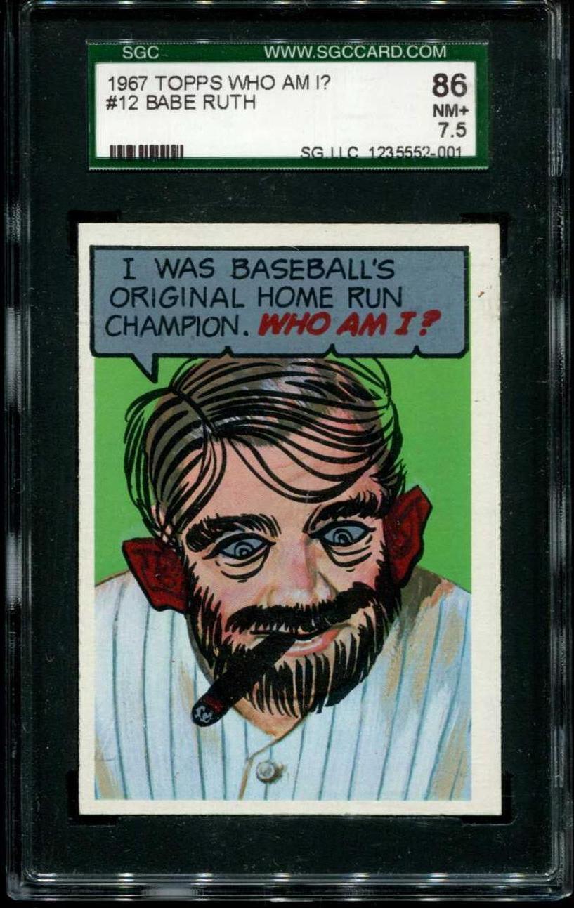 1967 Topps WHO AM I? #12 Babe Ruth [#SGC] (Yankees) Baseball cards value