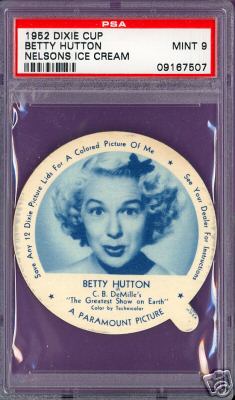 1952 Dixie Cup Nelson Ice Cream - BETTY HUTTON Non-Sport cards value