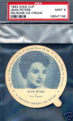 1952 Dixie Cup Nelson Ice Cream - JEAN PETERS Non-Sport cards value