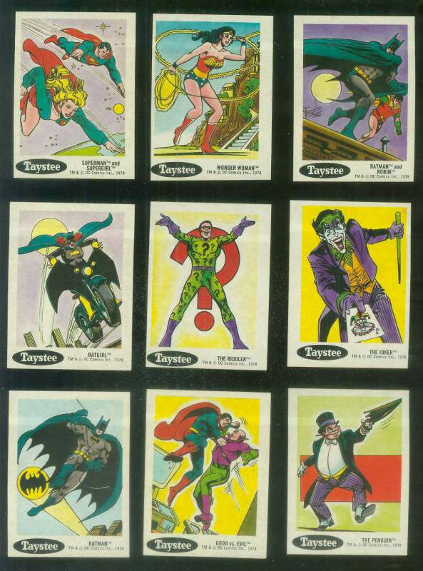 1978 Taystee Super Heroes #12 Batman and Robin n cards value