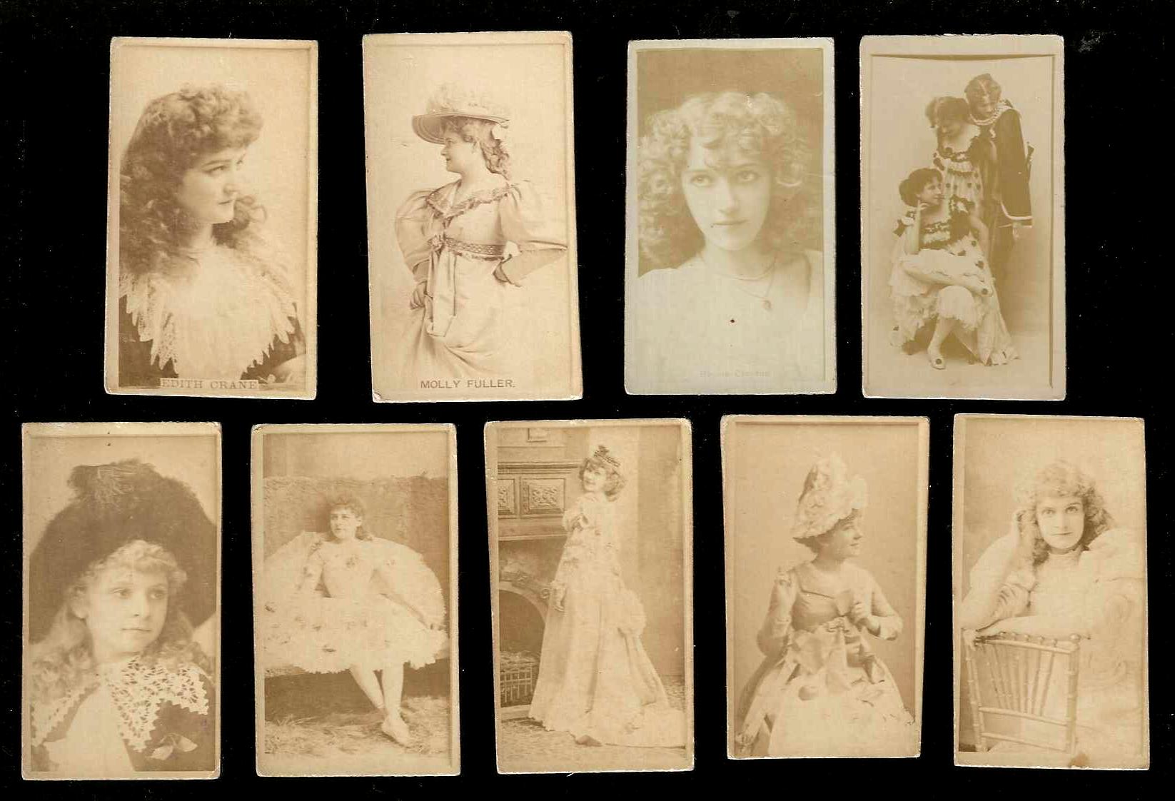  [#c] 1880's-1890's - Lot of (9) different Vintage Actress cards Baseball cards value