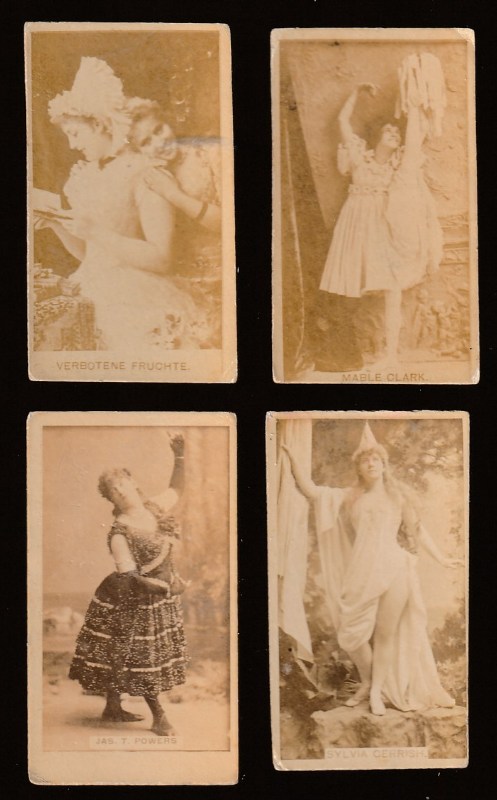 1880's-1890's - Sweet Caporal Vintage Actress card - Leg in Air Baseball cards value
