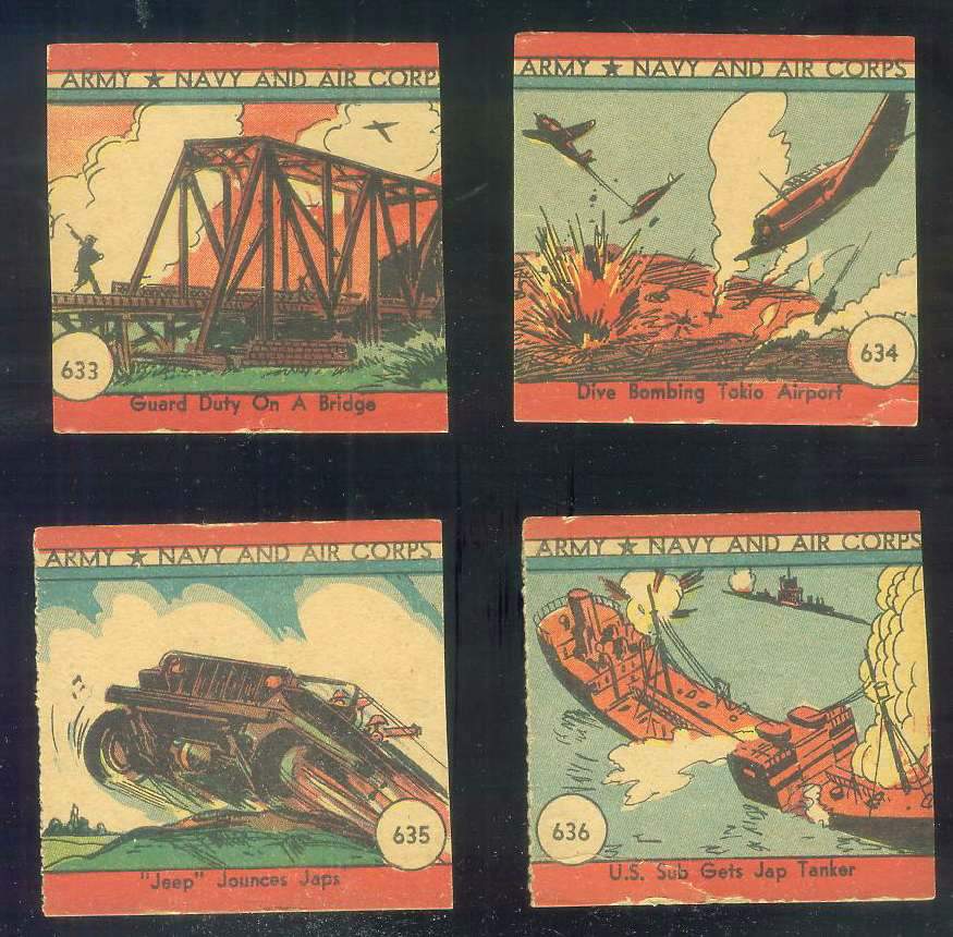 1942 Army Navy and Air Corps #636 U.S. Sub Gets Jap Tanker Non-Sport cards value