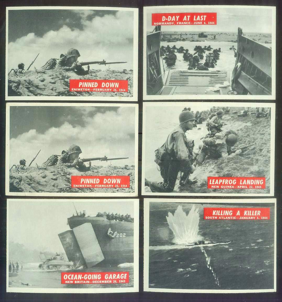 1965 Philadelphia WAR BULLETIN #40 'Leapfrog Landing' n cards value