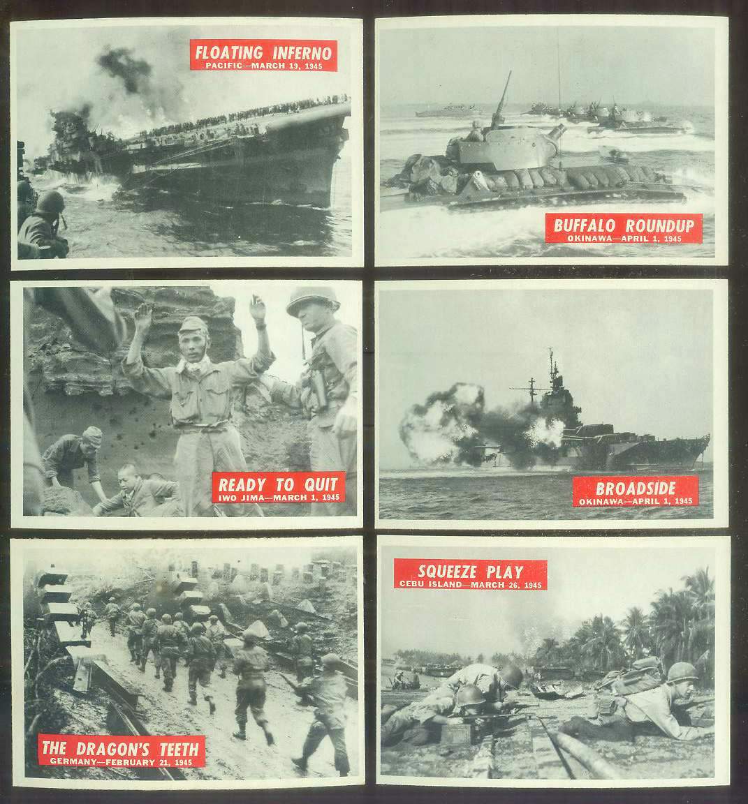 1965 Philadelphia WAR BULLETIN #66 'Floating Inferno' n cards value