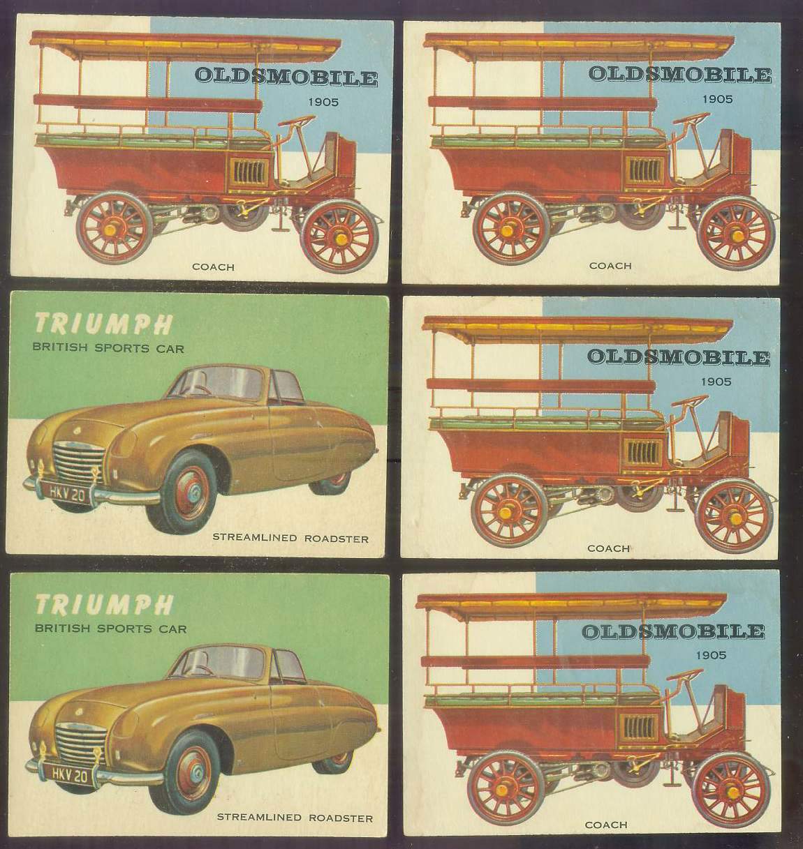 1954-55 Topps WORLD ON WHEELS #126 Triumph Streamlined British Roadster Non-Sport cards value