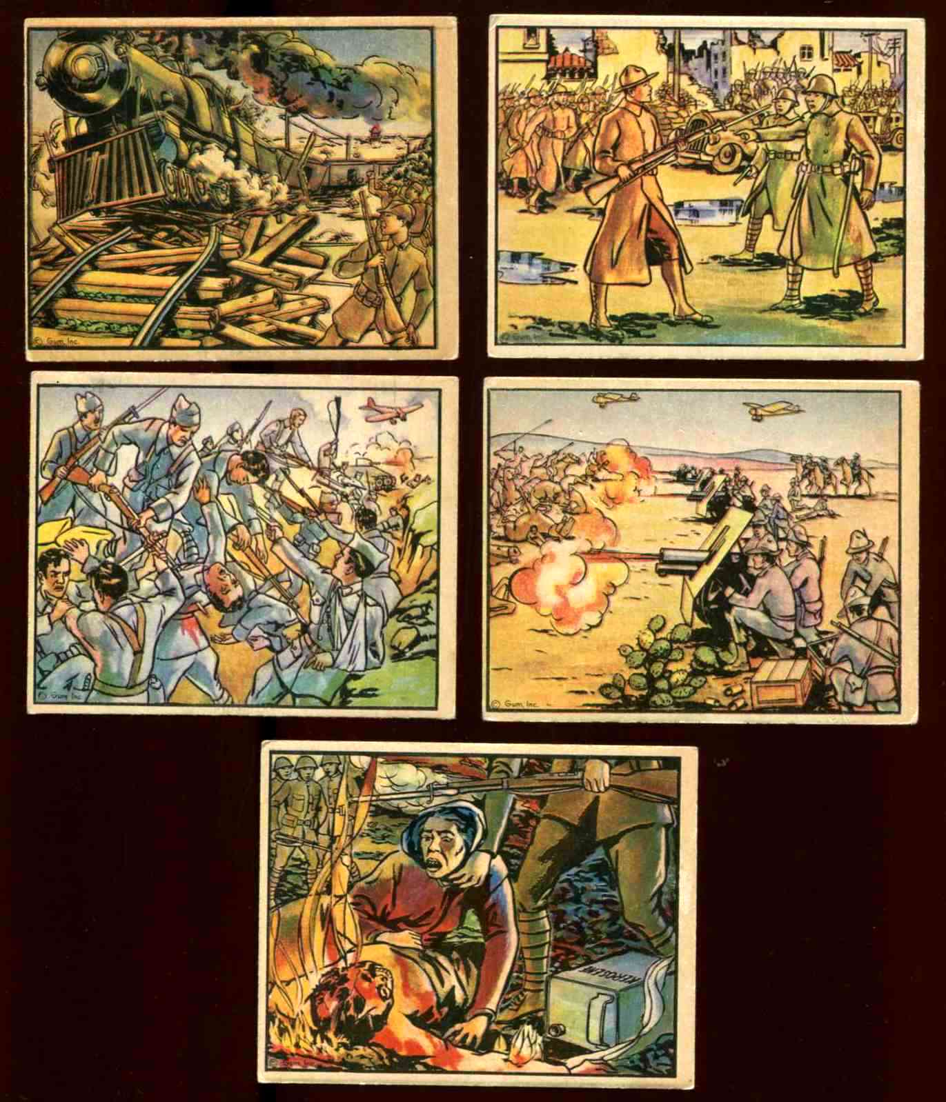 1938 Horrors of War #102 Chinese Guerillas Wreck a Supply Train Baseball cards value