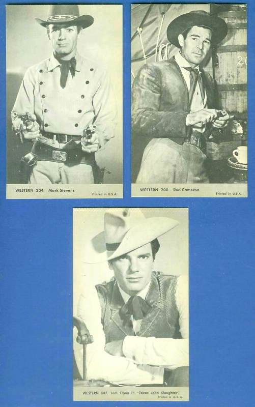 1960's WESTERN Exhibit Postcards #204 Mark Stevens Non-Sport cards