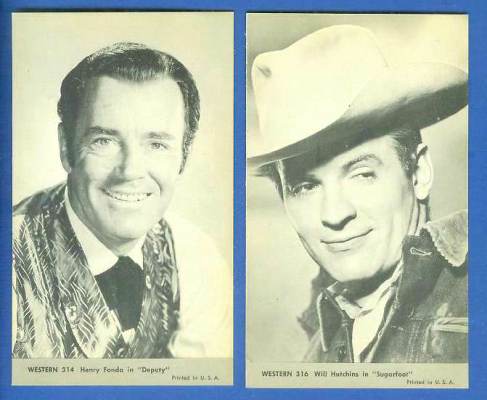 1960's WESTERN Exhibit Postcards #314 HENRY FONDA in 'Deputy' Non-Sport cards