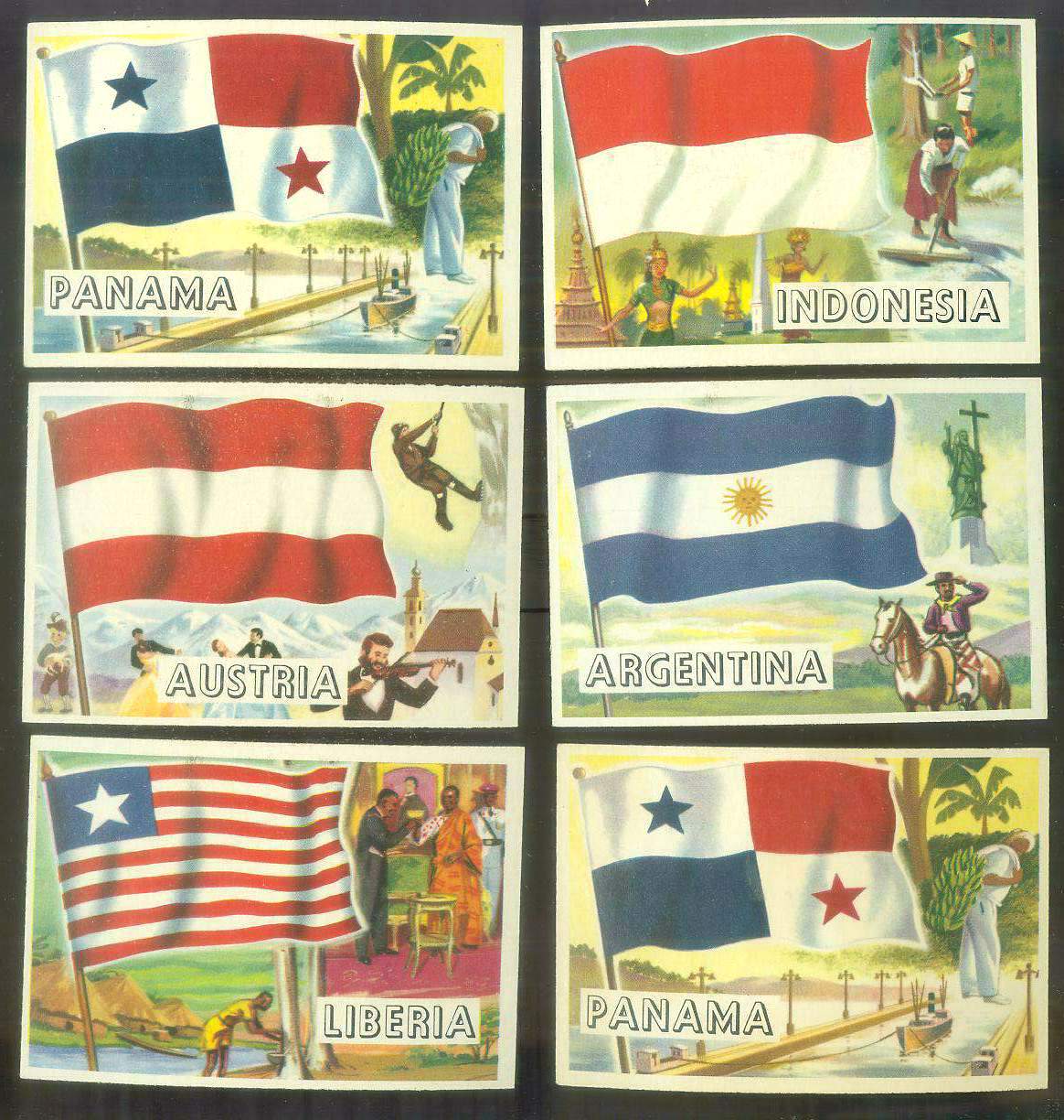1956 Topps FLAGS of the World #24 Austria n cards value