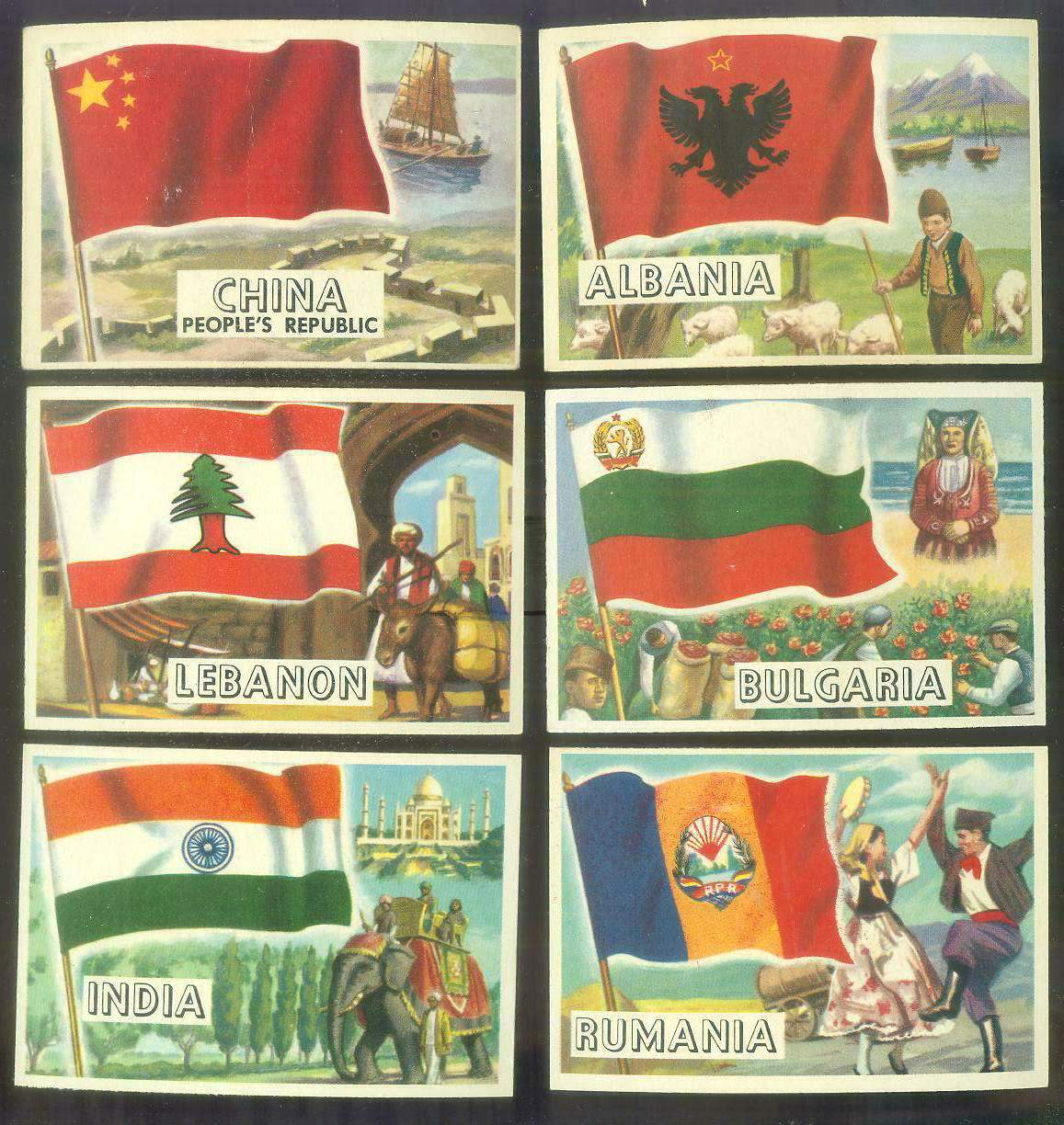 1956 Topps FLAGS of the World #31 Rumania n cards value